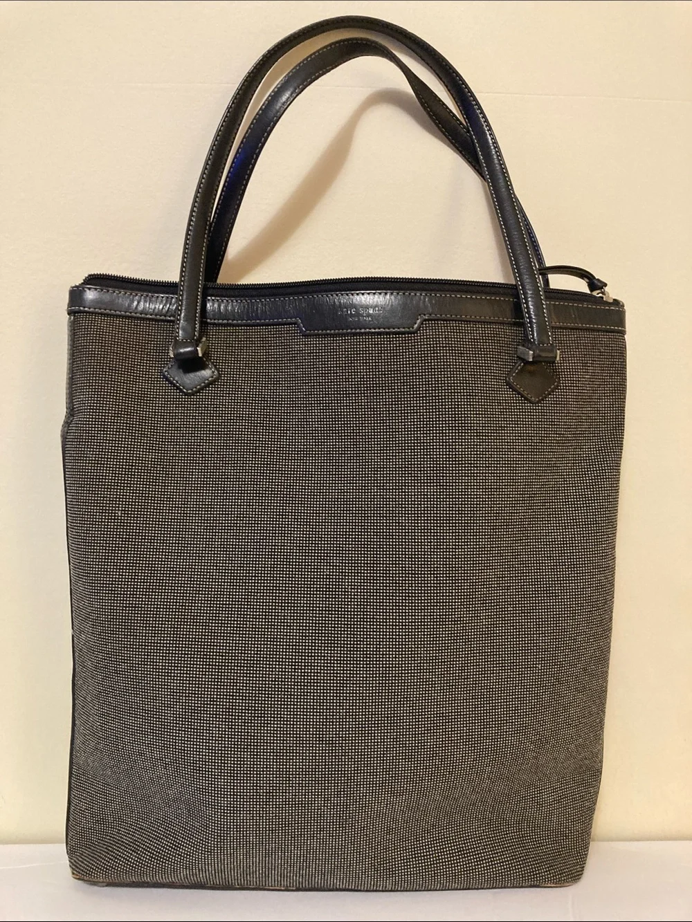 KATE SPADE Canvas GIngham /Checkered  Tote Bag WOMANS  OS